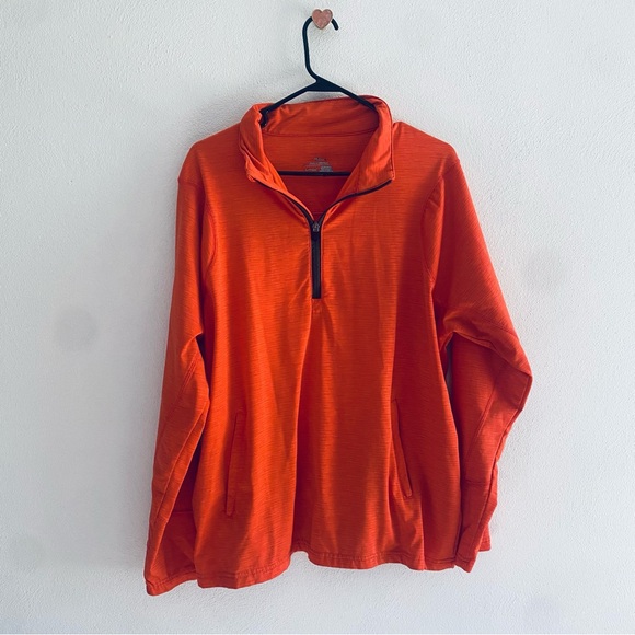Page & Tuttle bright orange quarter zip sweatshirt - Picture 1 of 7